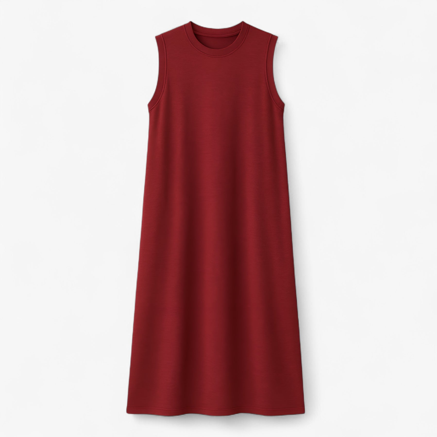 Women's Dress : Phoebe | Vrouwen Lange Zomerjurk in Wijnrood van Pantino