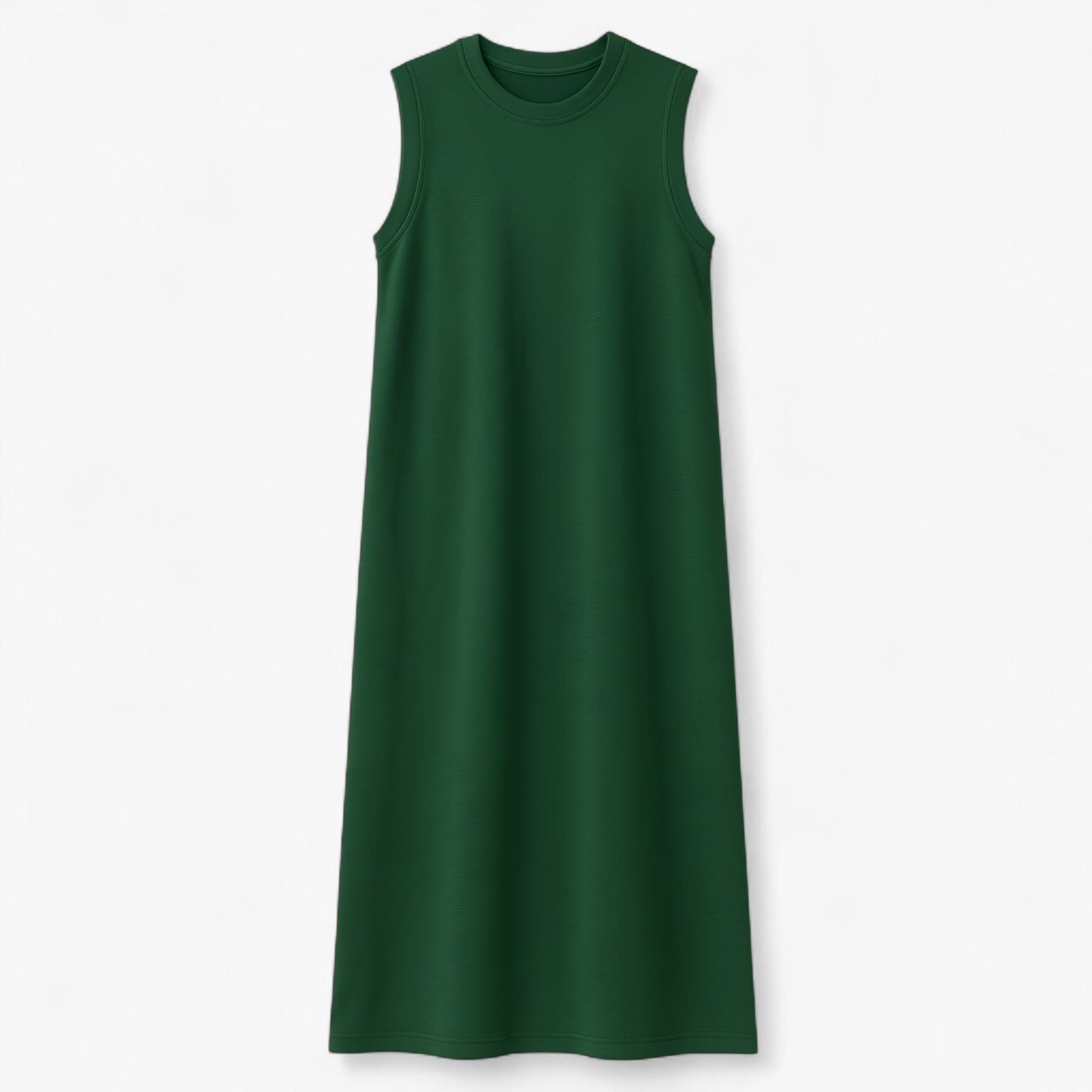 Women's Dress : Phoebe | Vrouwen Lange Zomerjurk in Donkergroen van Pantino