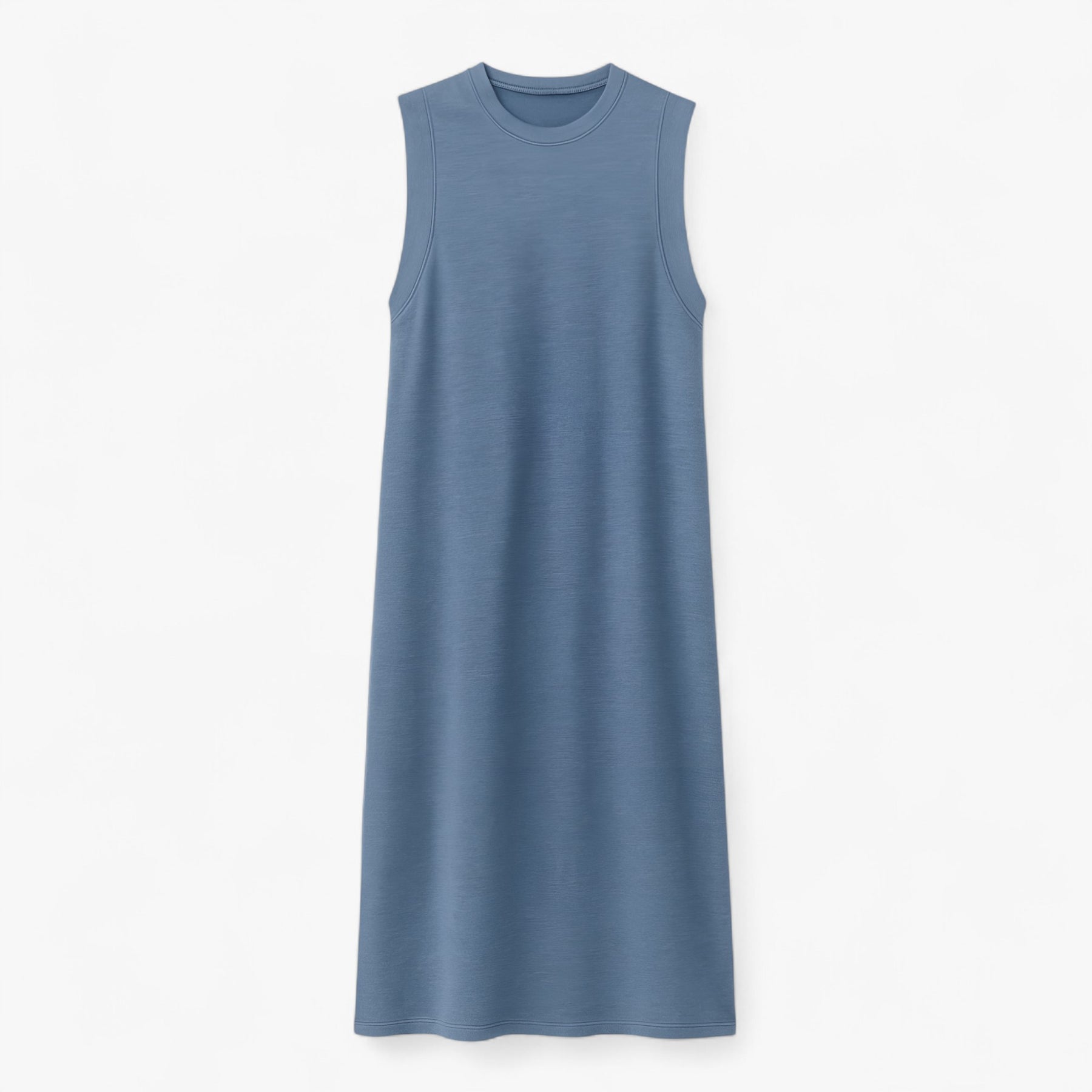 Women's Dress : Phoebe | Vrouwen Lange Zomerjurk in Denim Blauw van Pantino