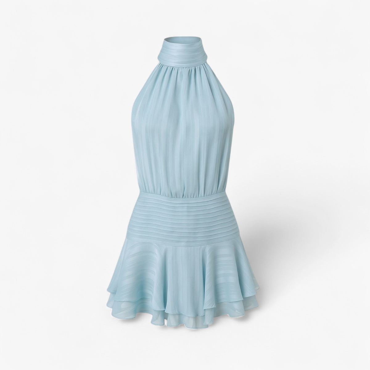 Women's Dress : Ilona | Vrouwen's Elegante Mini Jurk met Parels in Blauw van Pantino