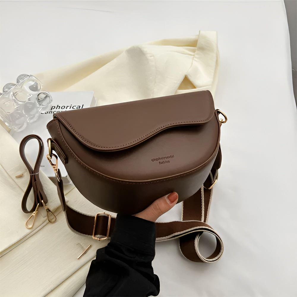 bags : Alexis Fashion Bag - Vrouwelijke Luxe Schoudertas in Koffie van Pantino