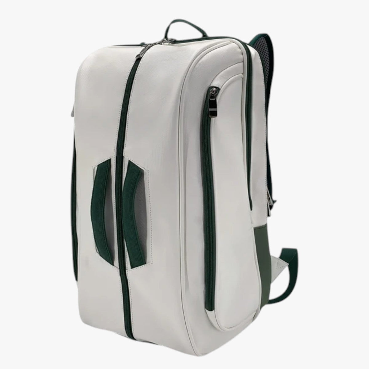 Tennis Tassen : Adriel | Waterdichte Tenniszak met Schoencompartiment in Wit met Groen van Pantino