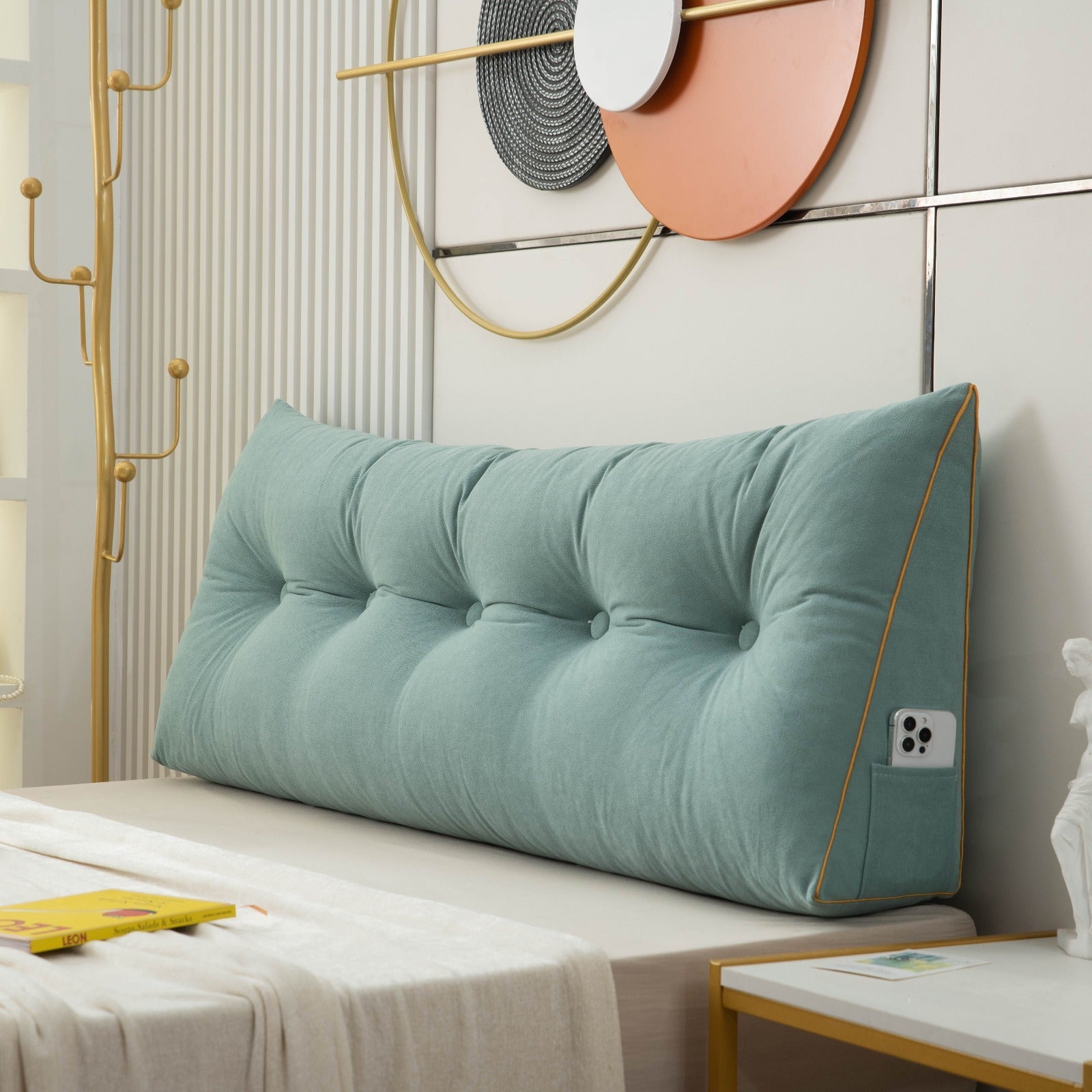 Luxe Chic™ – Ergonomisch Wigkussen voor Ultiem Comfort- €25 : Luxe Chic™ – Ergonomisch Wigkussen voor Ultiem Comfort in Blauw van Pantinoshop