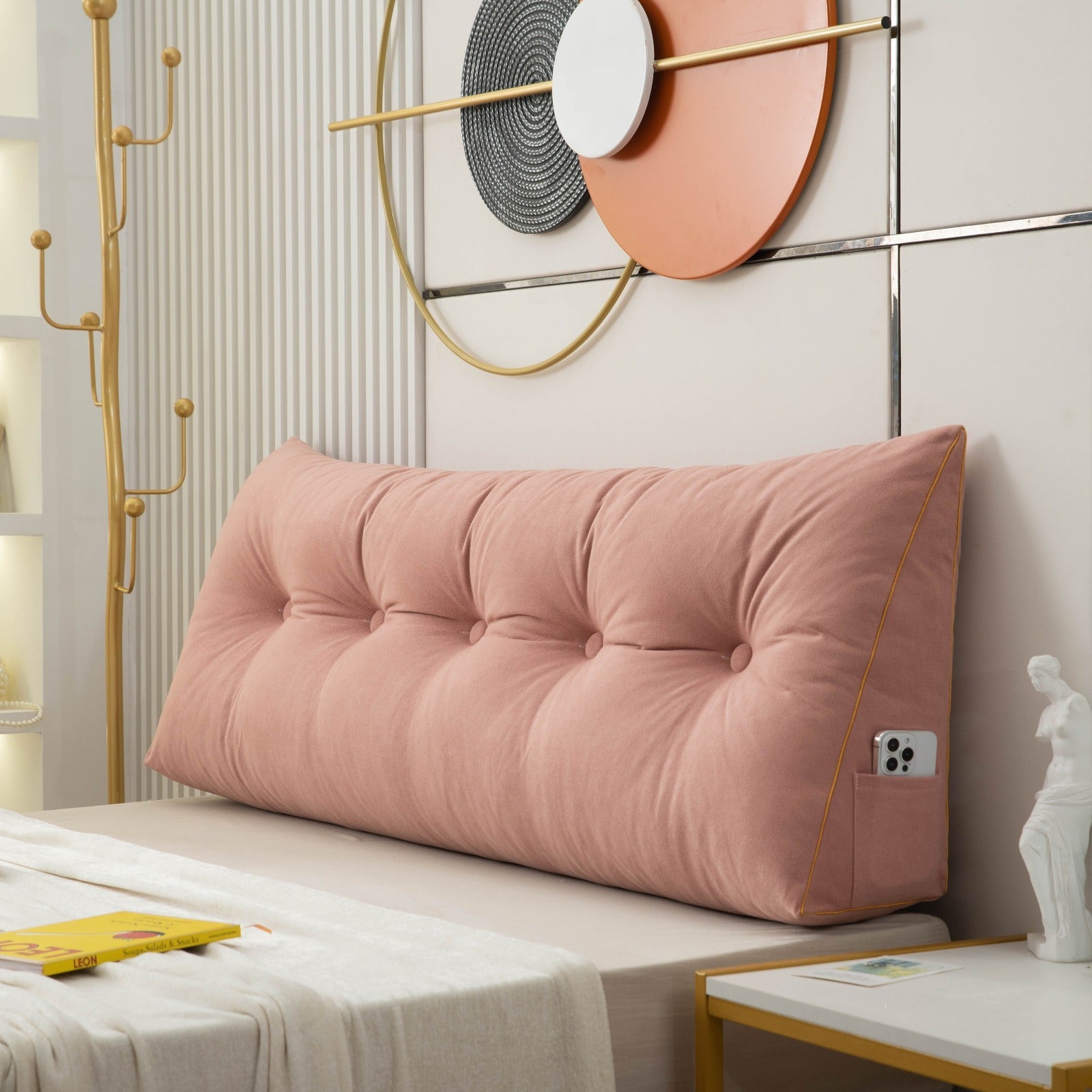 Luxe Chic™ – Ergonomisch Wigkussen voor Ultiem Comfort- €25 : Luxe Chic™ – Ergonomisch Wigkussen voor Ultiem Comfort in Roze van Pantinoshop