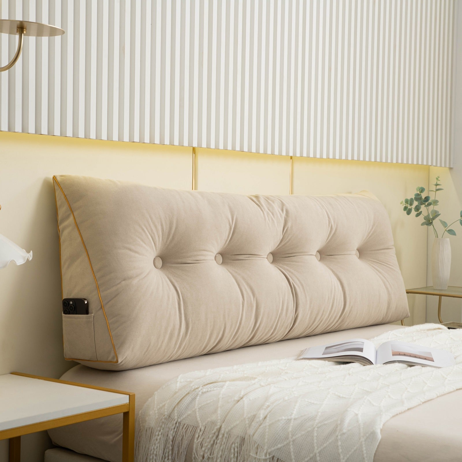 Luxe Chic™ – Ergonomisch Wigkussen voor Ultiem Comfort- €25 : Luxe Chic™ – Ergonomisch Wigkussen voor Ultiem Comfort in Beige van Pantinoshop
