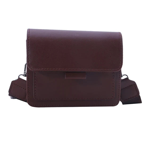 bags : MARLEEN - Dames PU-Leren Crossbody Vierkante Tas met Verstelbare Schouderband in Donker bruin van Pantino