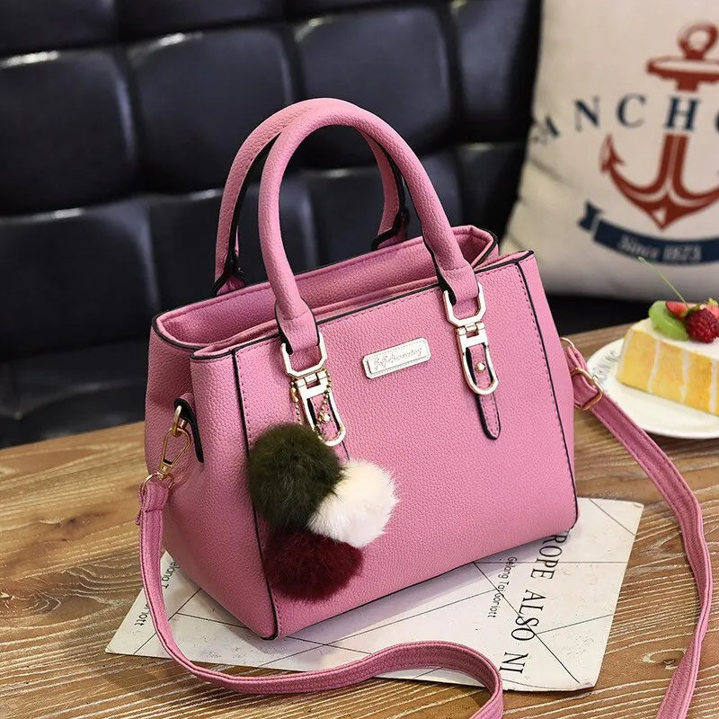 bags : RENATE - Vintage PU-leren handtas voor dames in roze (Klein (langste zijde 20-30 cm)) van Pantino