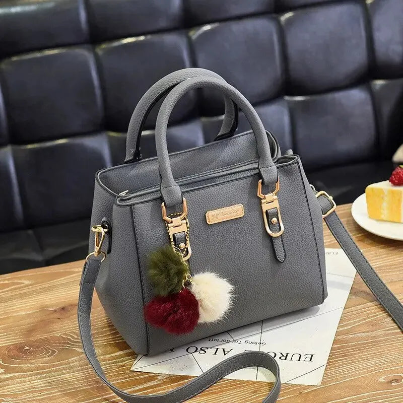 bags : RENATE - Vintage PU-leren handtas voor dames in donkergrijs (Klein (langste zijde 20-30 cm)) van Pantino
