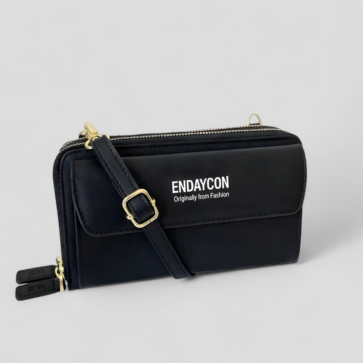 bags : EviBella | Compact Telefoontasje in Zwart van Pantino