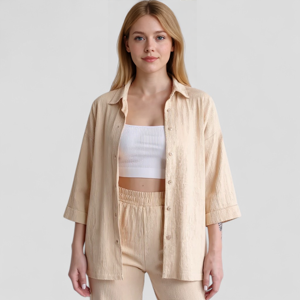 Women Set : Claudia | Vrouwen Casual Zomer Set met Blouse en Broek in van Pantino