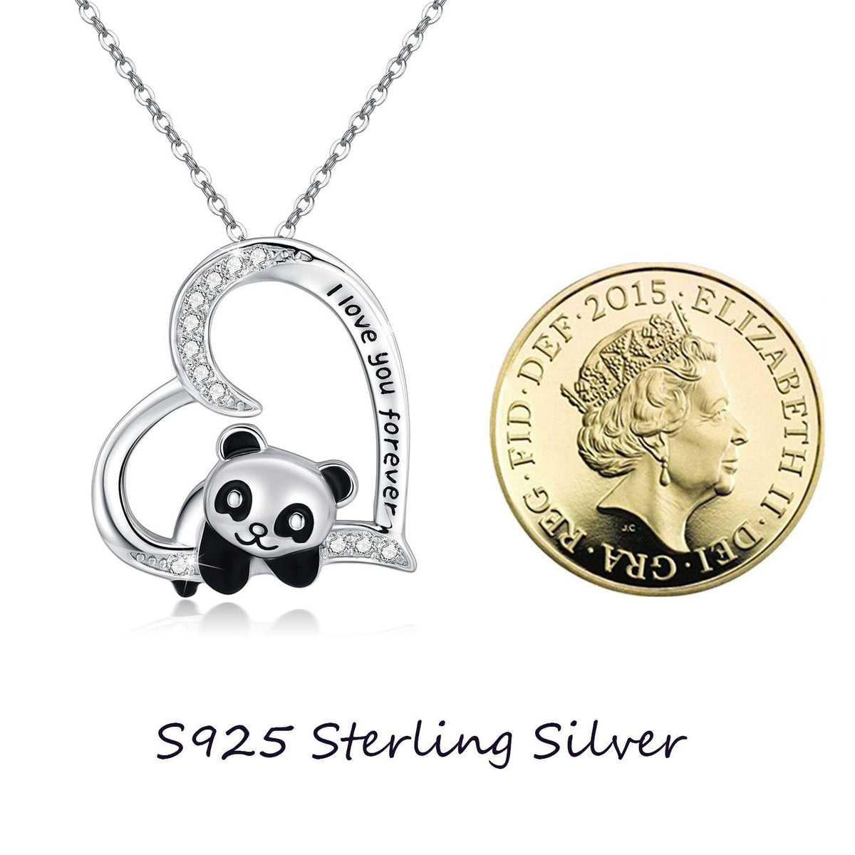 accessories : Sterling Zilver Panda Ketting in van Pantino