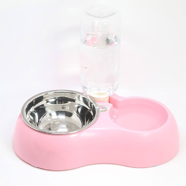 pets : DrinkPro - 3 in 1 voerbak voor honden en katten | Duurzaam materiaal in Roze van Pantino