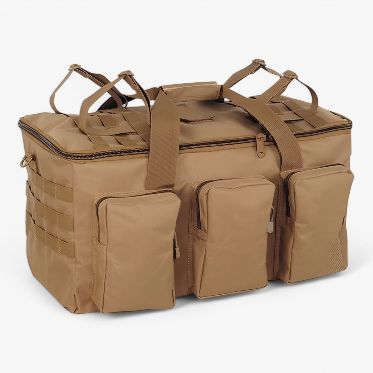 Tactische Duffeltasche 55L – Verstelbare Schouderriem en Meerdere Vakken- €25 : Tactische Duffeltasche 55L – Verstelbare Schouderriem en Meerdere Vakken in Khaki van Pantinoshop