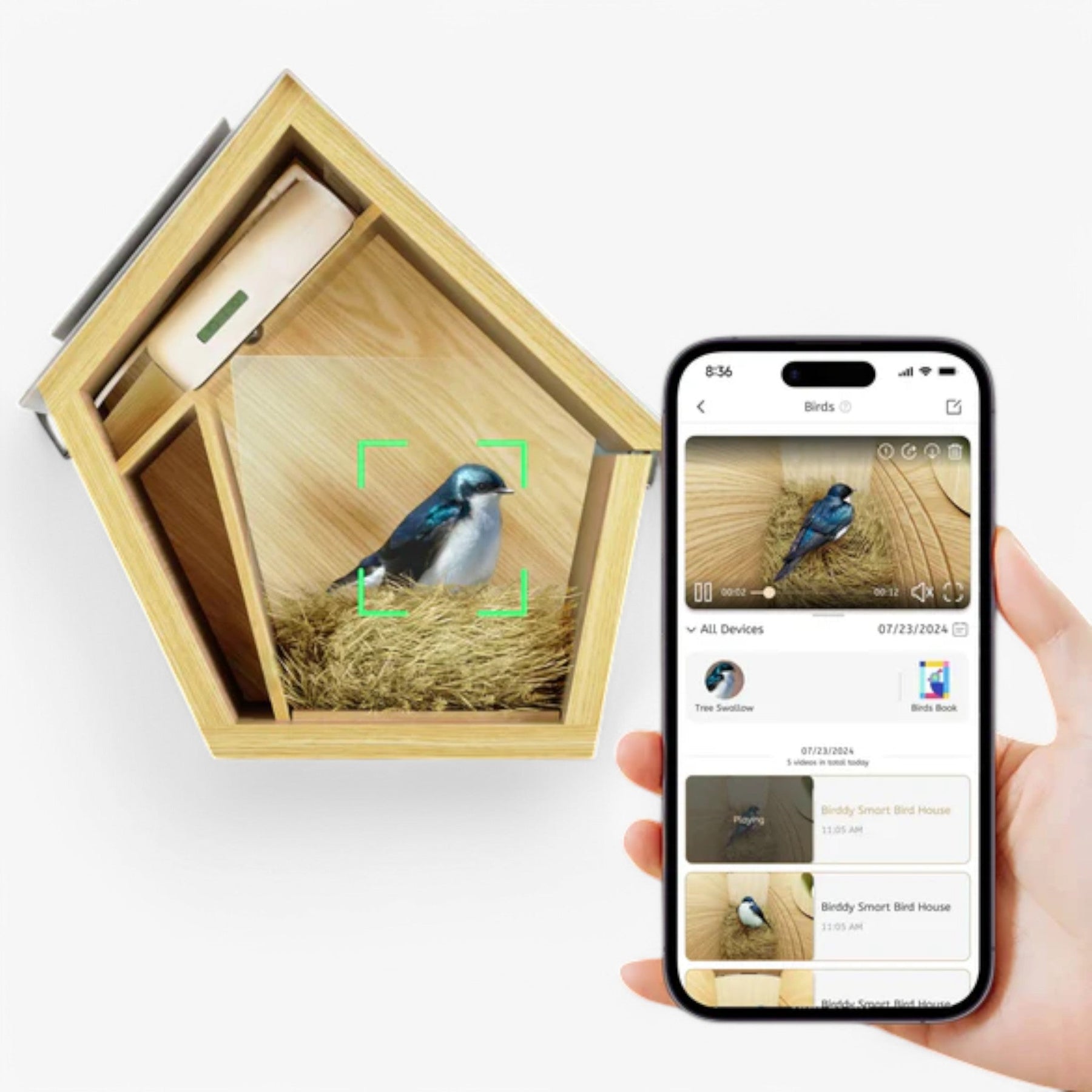 outdoor equipment : Reli Birddy Slank Vogelhuisje met Geavanceerde Technologie in van Pantinoshop