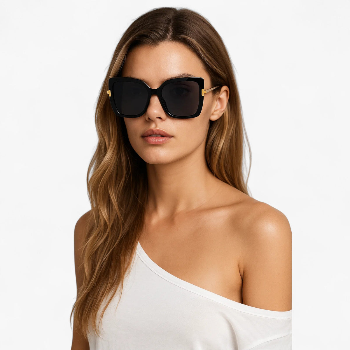 Andrea | Cat-eye zonnebril met T-frame - opvallende stijl, levendige kleuren- €25 : Andrea | Cat-eye zonnebril met T-frame - opvallende stijl, levendige kleuren in van Pantinoshop