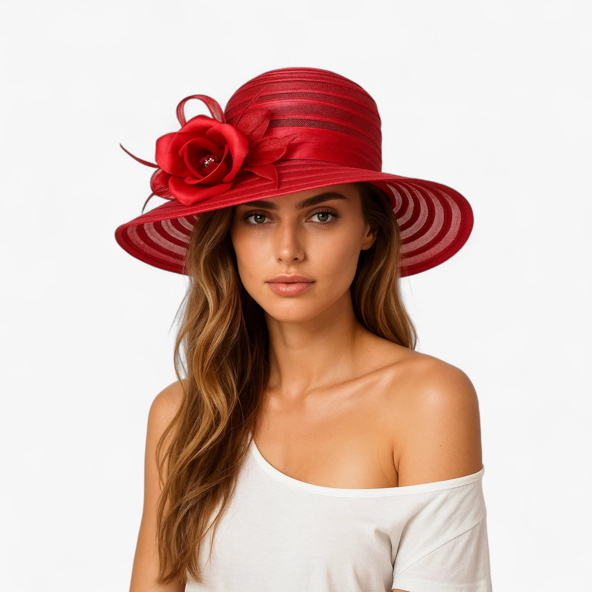 ELEGANCE | Organza zonnehoed voor dames - Elegante bescherming tegen de zon - €25 : ELEGANCE | Organza zonnehoed voor dames - Elegante bescherming tegen de zon in van Pantinoshop