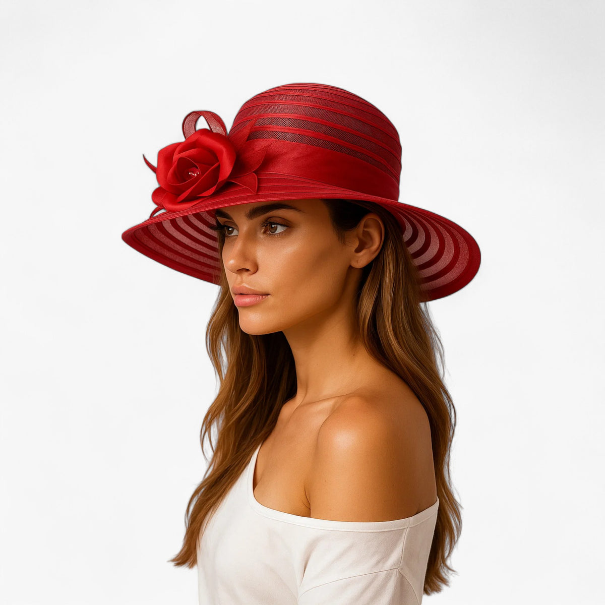 ELEGANCE | Organza zonnehoed voor dames - Elegante bescherming tegen de zon - €25 : ELEGANCE | Organza zonnehoed voor dames - Elegante bescherming tegen de zon in van Pantinoshop