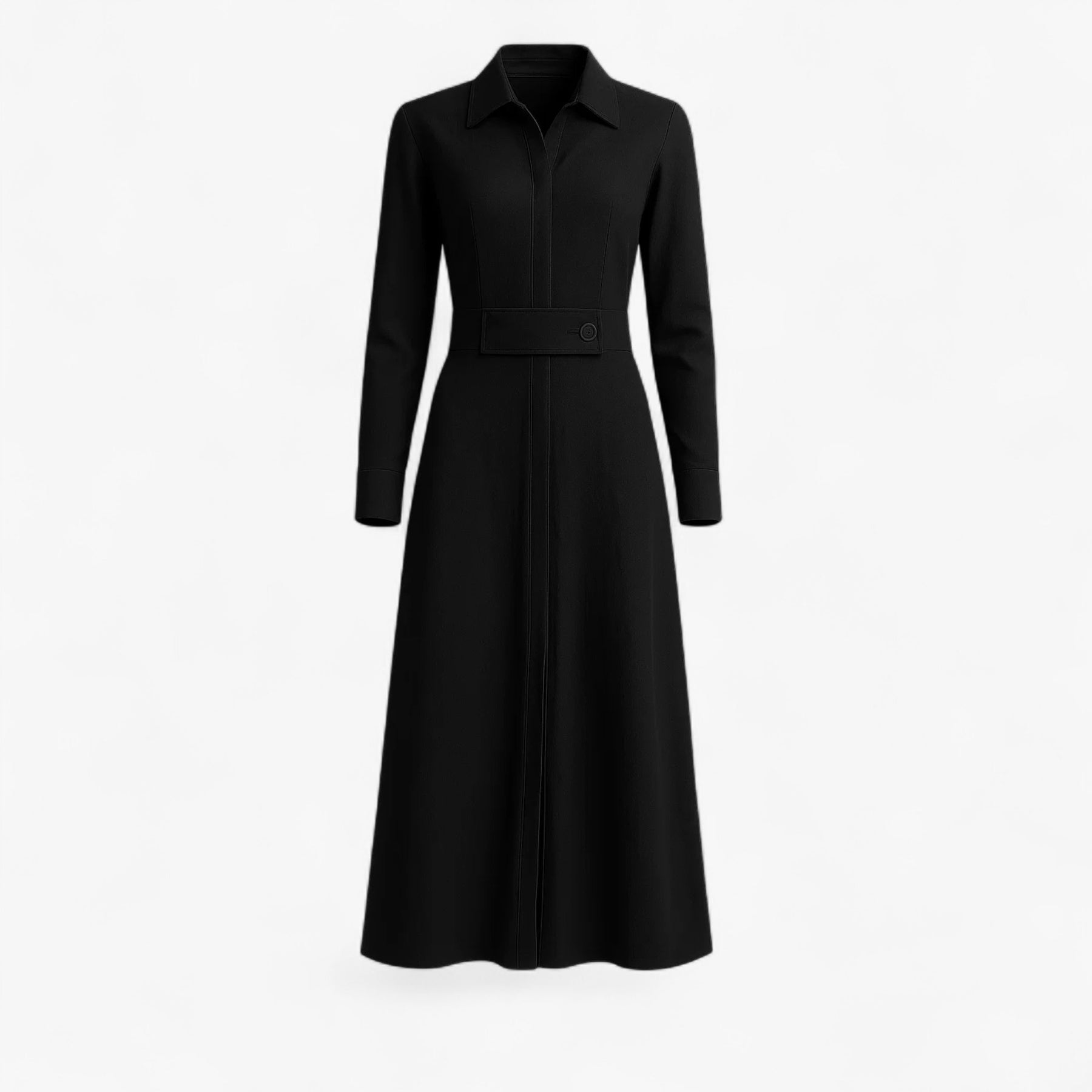 Women's Dress : Maggie | Dames Elegante Lange Maxi Jurk voor Zomer in Zwart van Pantino