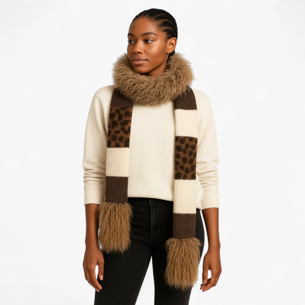 men's fashion : Leonie | Luipaard Breisjaal – Warme en Stijlvolle Must-Have in van Pantinoshop