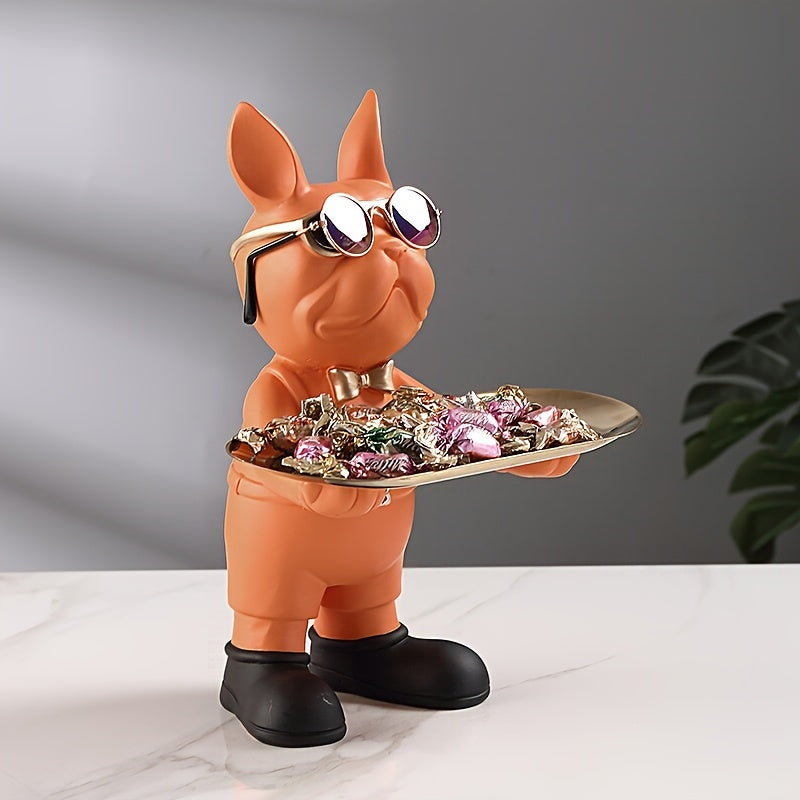 home & garden : Jan | Sleutelopbergkom Franse buldog sculptuur in van Pantino