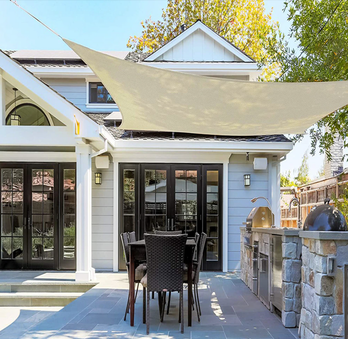 outdoor equipment : GardenFeel™ Luxe Schaduwdoek | Waterafstotend & Beschermend, Decoratief Voor Jouw Balkon Of Terras! in Beige Zonder Montageset van Pantino