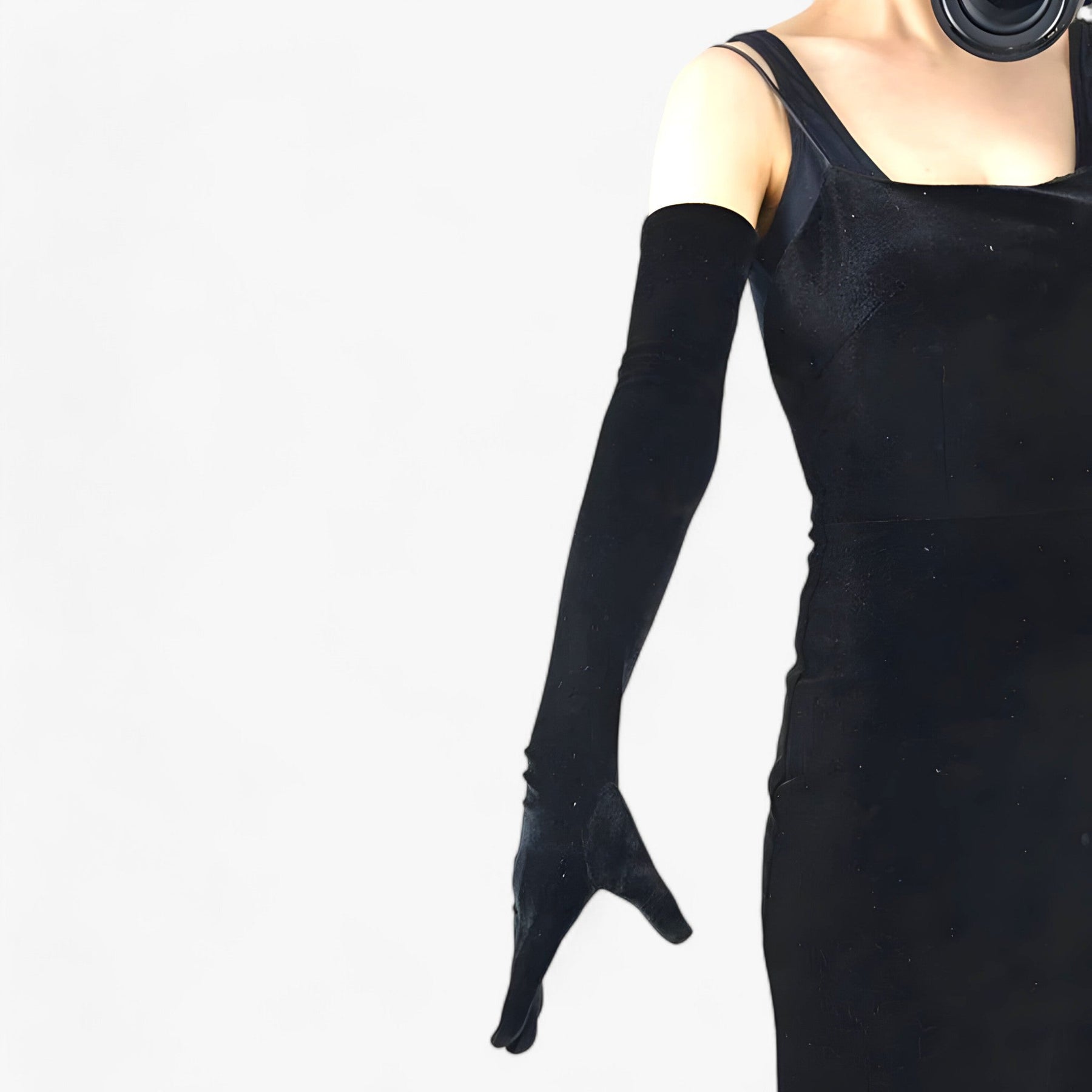 accessories : Lily | Dames Velours Handschoenen - Elegante Retro-Stijl en Warmte in Zwart 53CM Eén maat van Pantino