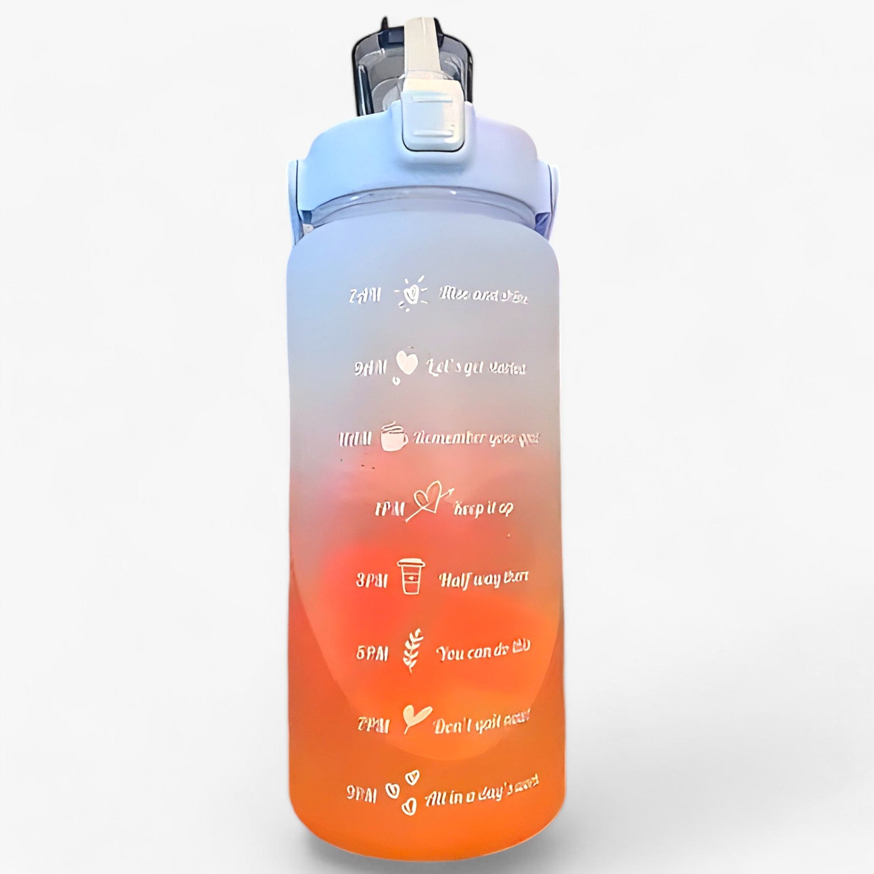 other : HydroMax | Grote waterfles - Grote capaciteit voor hydratatie de hele dag door in 2L Blauw Oranje van Pantinoshop