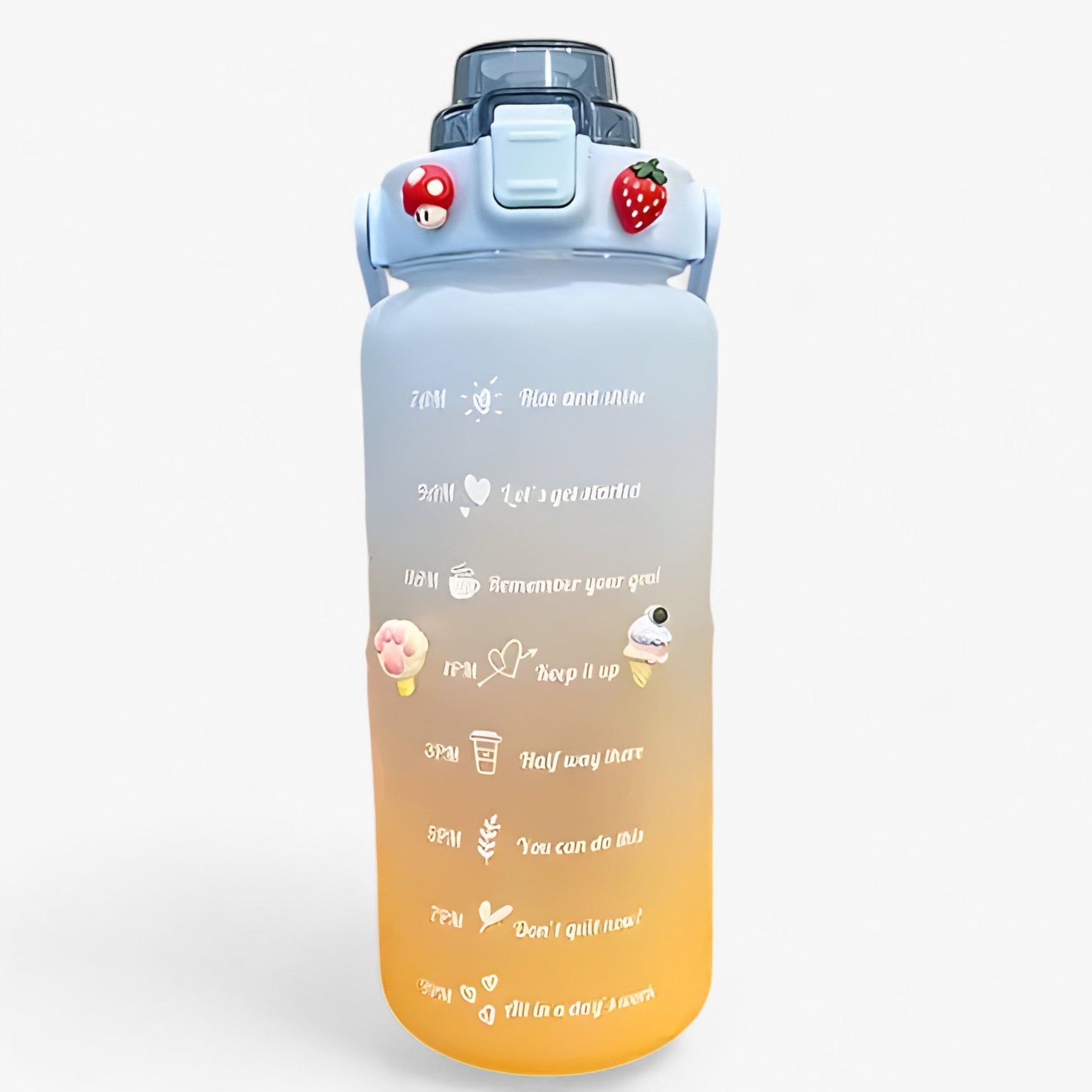 other : HydroMax | Grote waterfles - Grote capaciteit voor hydratatie de hele dag door in 2L 3D Sticker Blauw Oranje van Pantinoshop