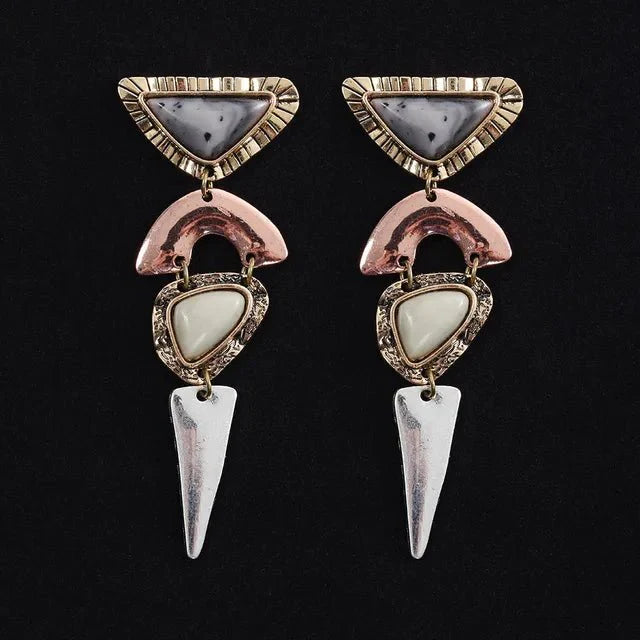 accessories : Boheemse Etnische Bedel Oorbellen in Oorbellen Driehoek van Pantino