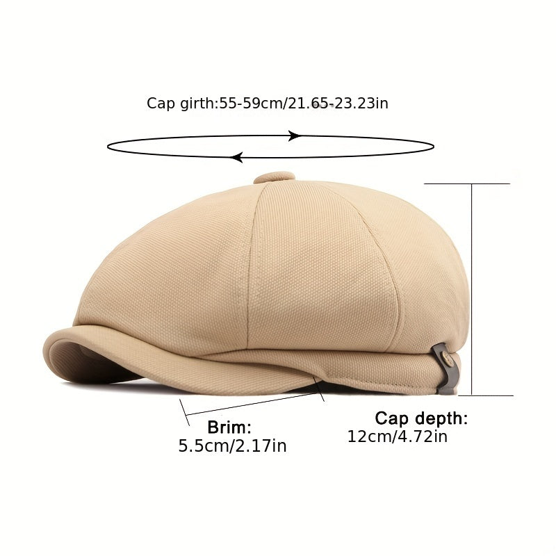 men's fashion : Outdoor Hoed Mannelijke Britse Retro Mode Achthoekige Cap Casual Cap in van Pantino