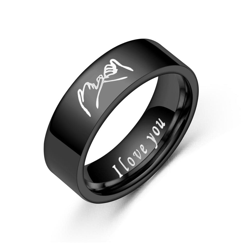 accessories : Eclips - Tungsten Carbide Herenring in Tungsten van Pantino
