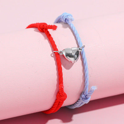 accessories : Magnetic Love® armbandje (2 stuks) in Rood + Blauw van Pantino