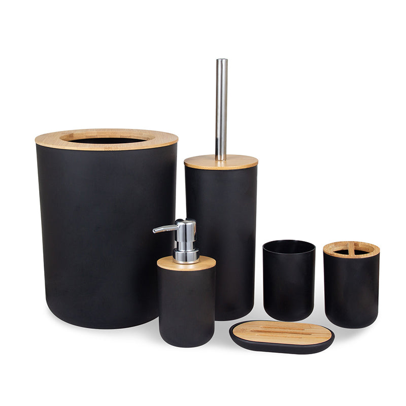 home & garden : Bold Badkamer Accessoires Set | Stijlvolle items in jouw badkamer in Zwart van Pantino
