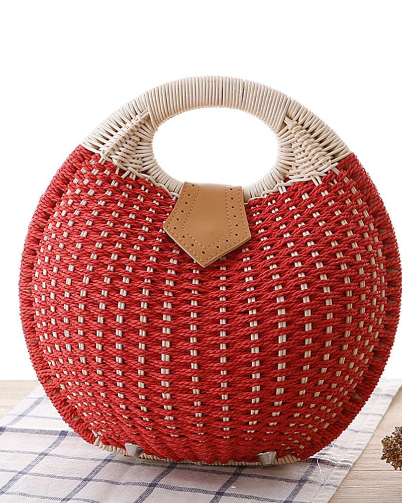 bags : Charlotte | Rotan tas in Rood van Pantino