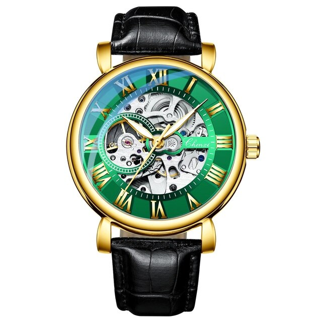 watches : Cheno Horloge | Heren horloge in Gouden Groen van Pantino