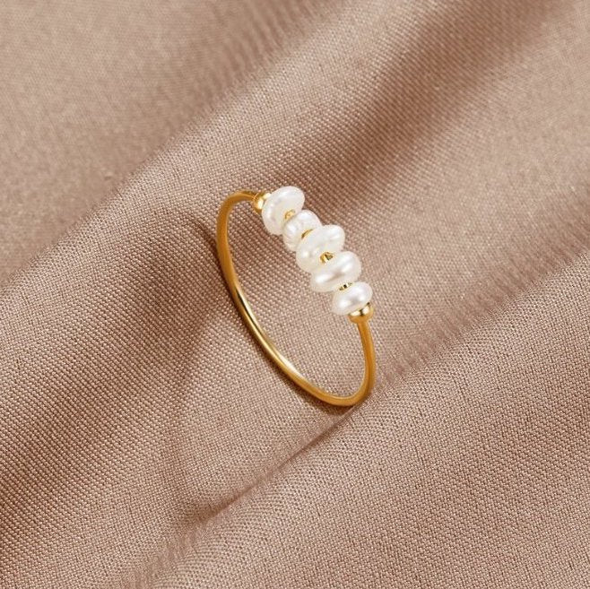 accessories : Mikado - Classic Pearl Ring in 8 van Pantino
