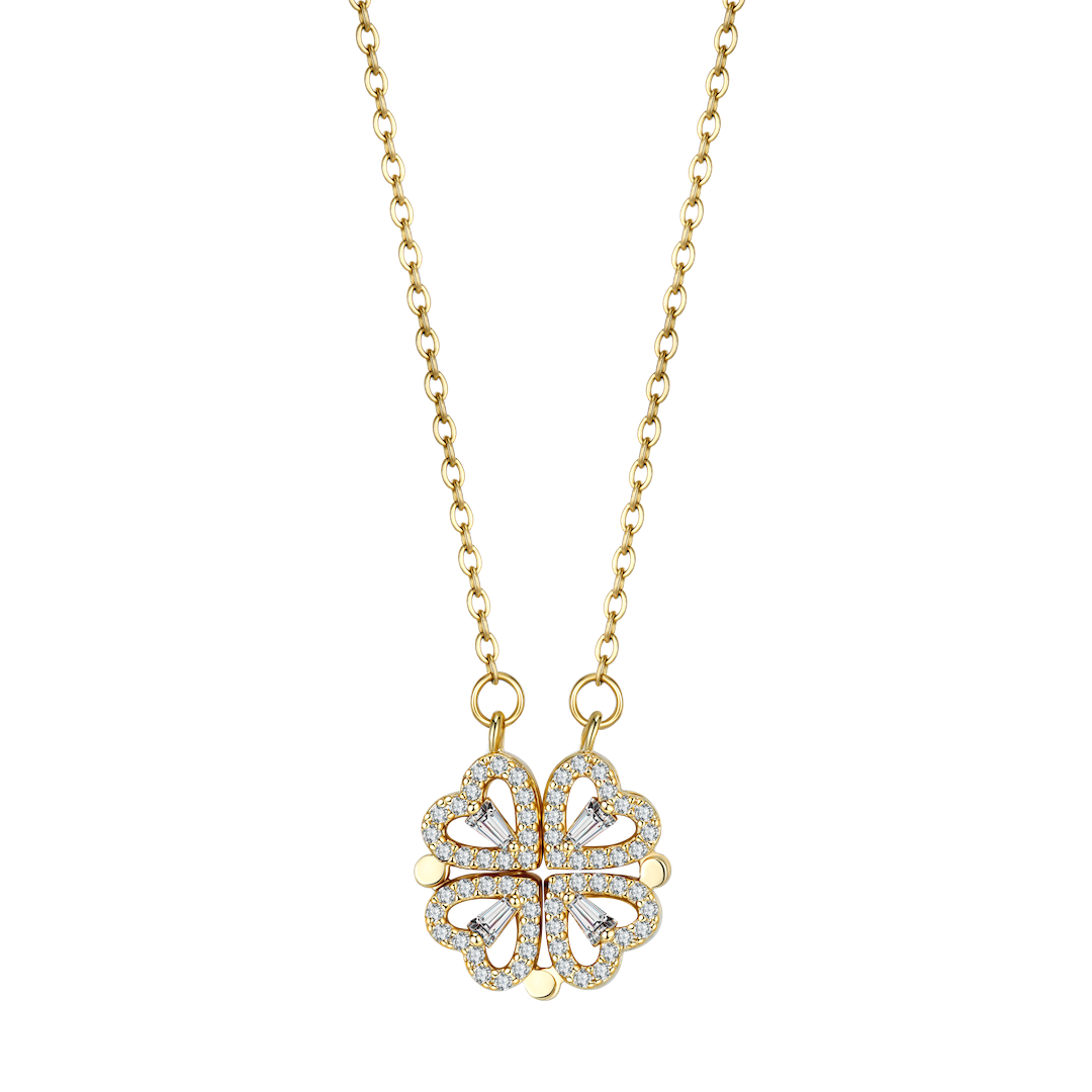 accessories : CloverHearts Ketting® in Goud (45 cm) van Pantino