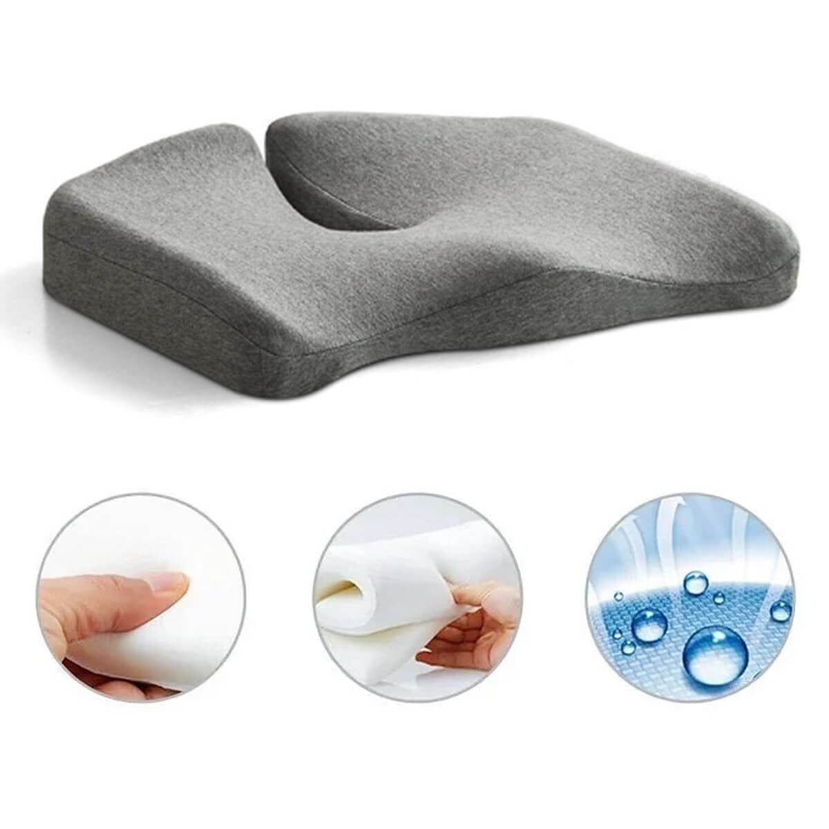 home & garden : ErgoComfort | Ergonomisch Zitkussen in Lichtgrijs van Pantino