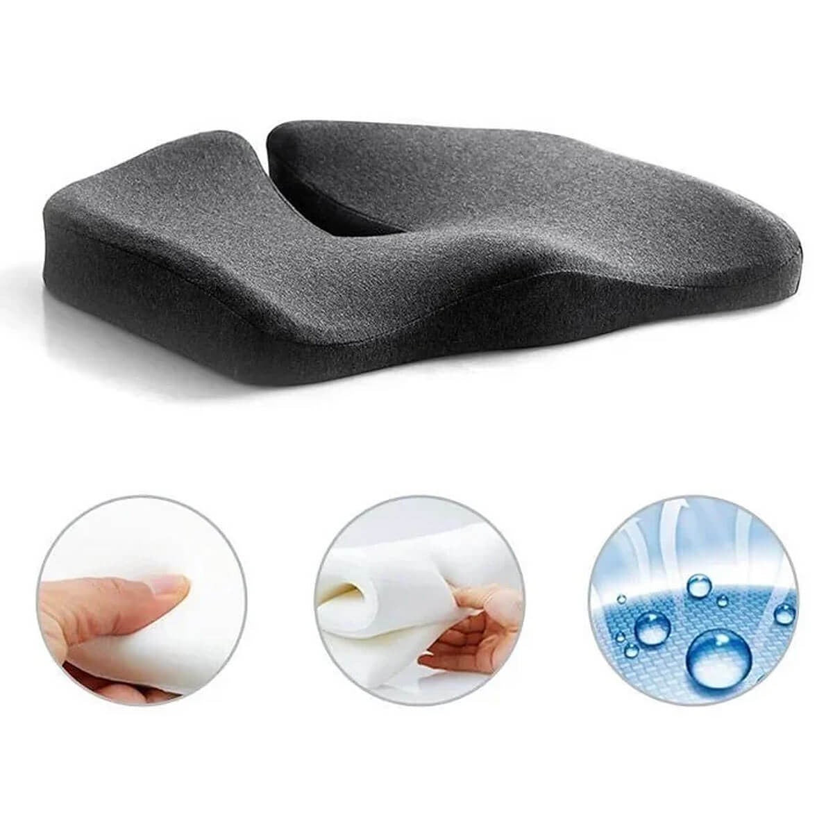 home & garden : ErgoComfort | Ergonomisch Zitkussen in Donkergrijs van Pantino