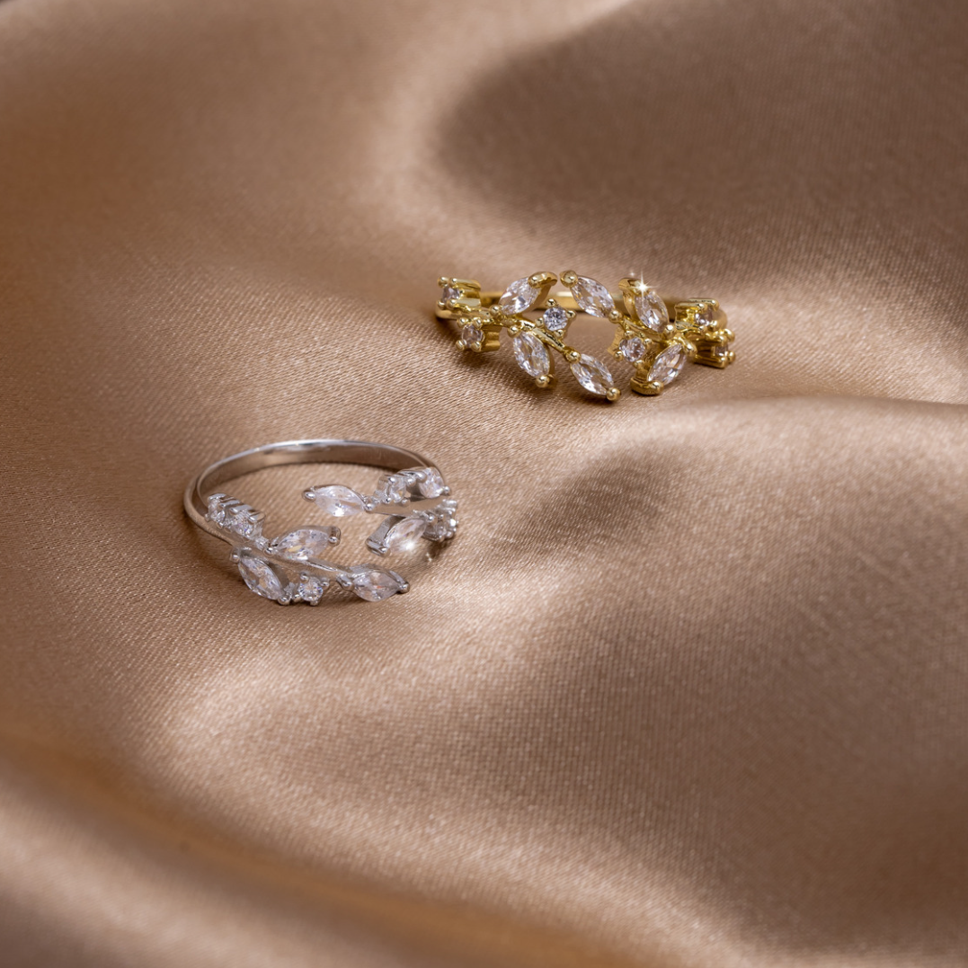 accessories : 18K Kristallen Ring in Zilver van Pantino