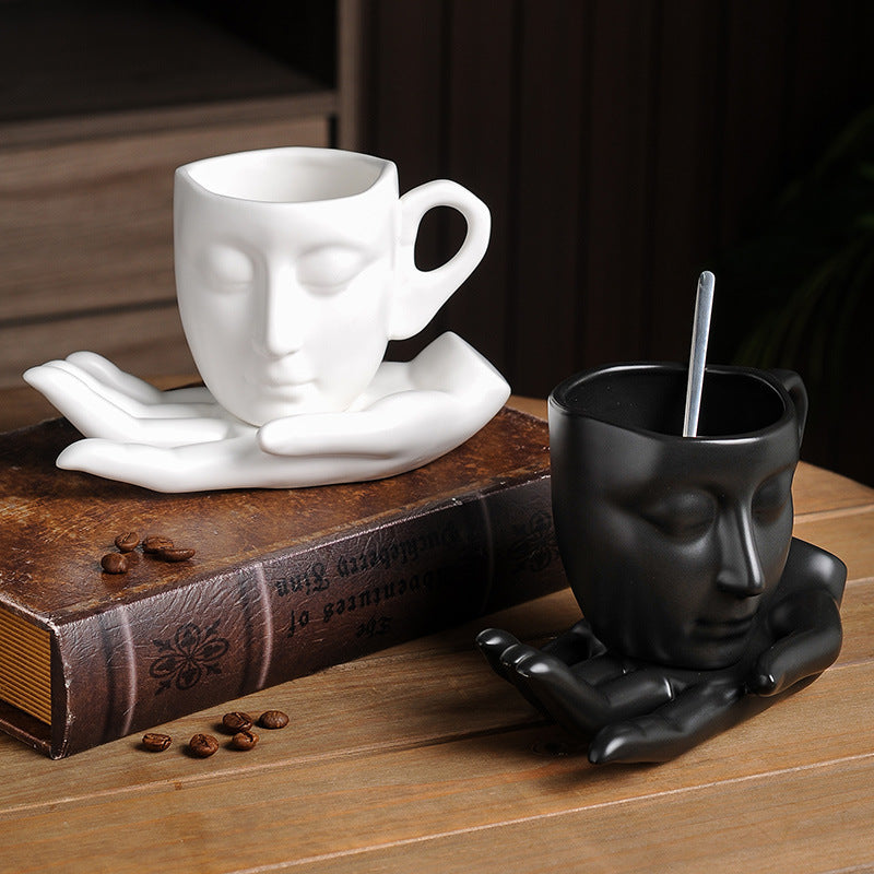 home & garden : Keramisch Hand Geur Koffie kopje | Creatieve Abstracte Kunst voor een Warme Sfeer in van Pantino