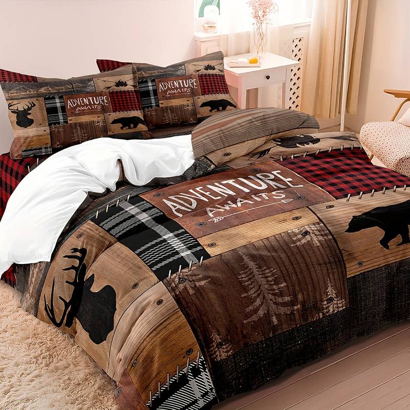 home & garden : Luxe Layers - Dekbedovertrek Beddengoed Set Adventure Forrest in van Pantino