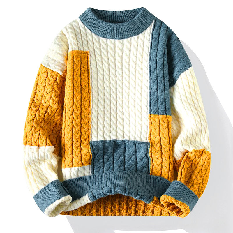 men's fashion : Gianello - Gestreept Heren Trui in Blauw van Pantino