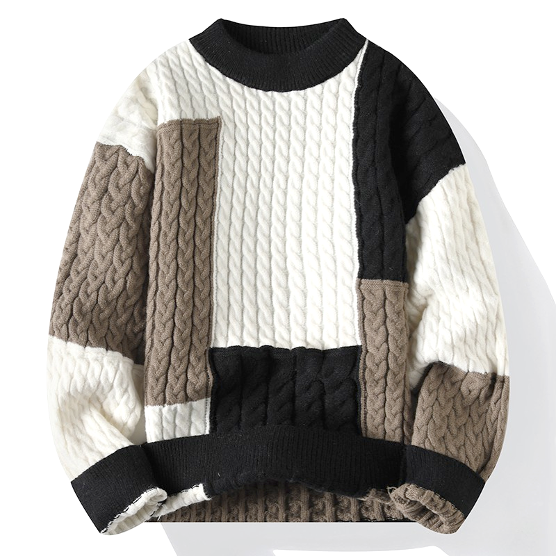 men's fashion : Gianello - Gestreept Heren Trui in Zwart van Pantino