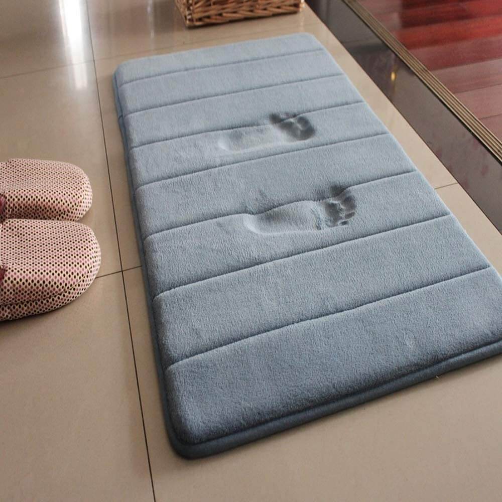 home & garden : Memory Foam Badmat in Zilver Grijs 40x60cm van Pantino