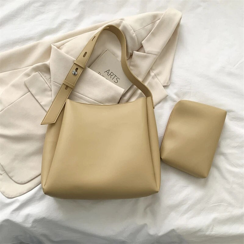 bags : Arabela - Leren draagtas in Khaki van Pantino