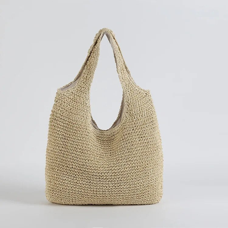 bags : Charmaine - Geweven handtas in Beige van Pantino