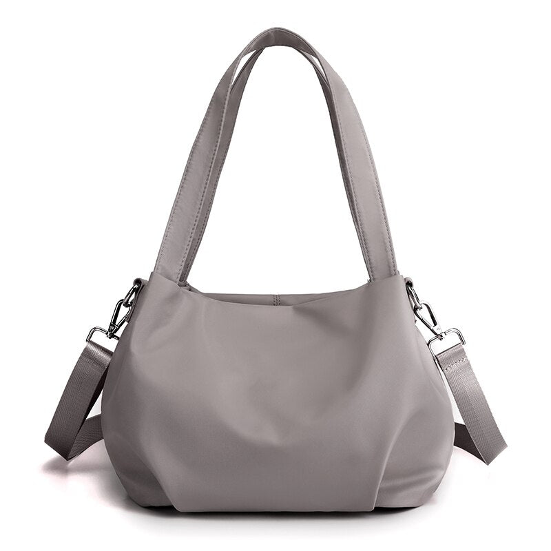 bags : Dunja | Lichtgewicht Casual Nylon Tas in Lichtgrijs van Pantino