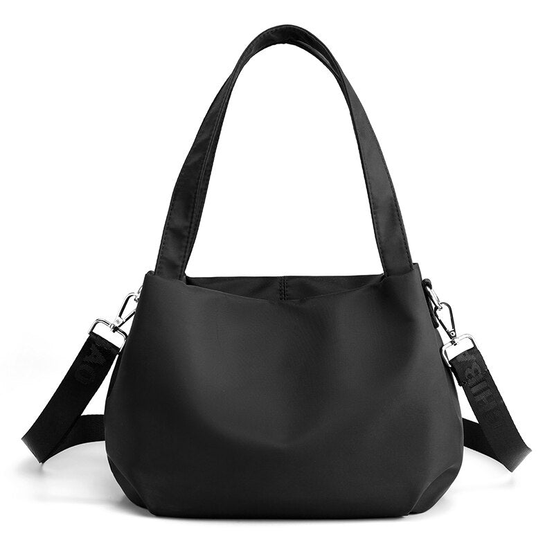 bags : Dunja | Lichtgewicht Casual Nylon Tas in Zwart van Pantino
