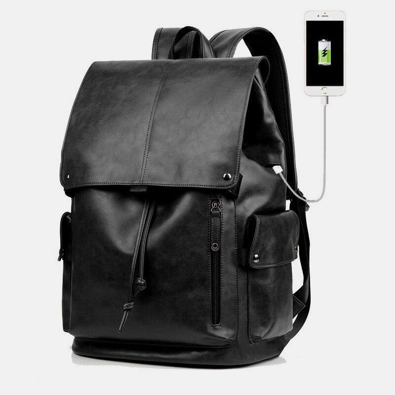 bags : Waterdichte herenrugzak met opladen via USB - geschikt voor een laptop van 13,3 inch in Black van Pantino